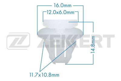 Клипса крепежная Zekkert BE2440