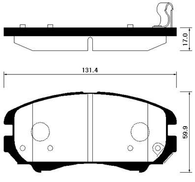 Колодки тормозные дисковые HSB HP0042