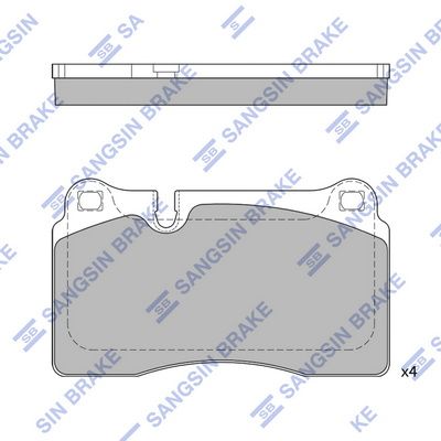 Колодки тормозные передние SANGSIN SP2231