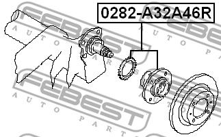 Ступица задняя FEBEST 0282A32A46R