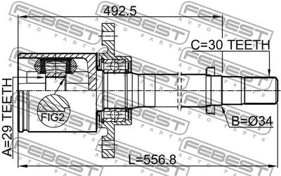 ШРУС внутренний правый FEBEST 0211T31ATRH