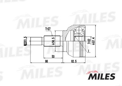 ШРУС наружный Miles GA20390