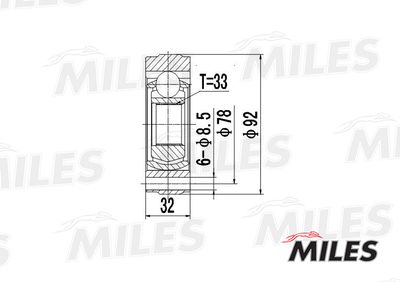 ШРУС внутренний Miles GA10031