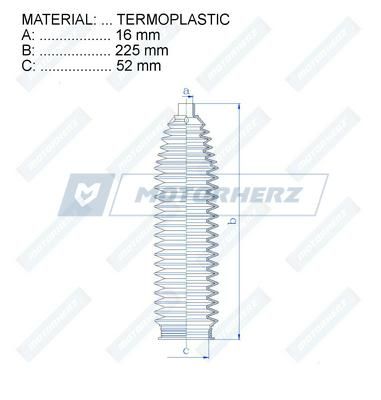 Пыльник рулевой рейки MotorHerz RDZ0598MG