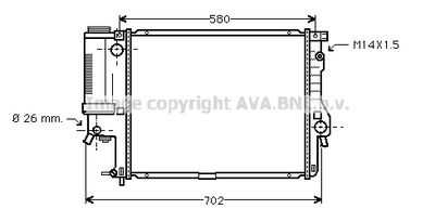 Радиатор системы охлаждения AVA BWA2186