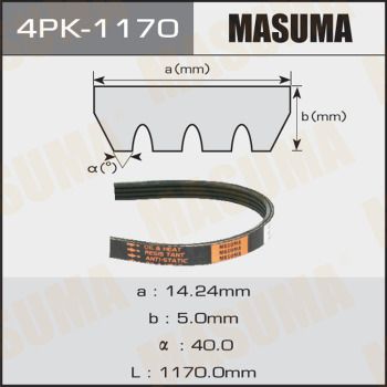 Ремень поликлиновой Masuma 4PK1170