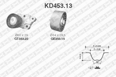 Комплект ремня ГРМ SNR KD45313