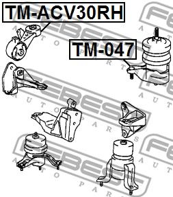 Опора двигателя FEBEST TMACV30RH