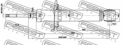 Амортизатор задний FEBEST 02658717R