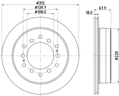 Диск тормозной задний Nisshinbo ND1093K