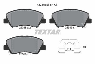 Колодки тормозные передние TEXTAR 2534801