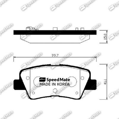 Колодки тормозные задние SPEEDMATE SMBPH049