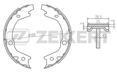 Колодки тормозные барабанные задние Zekkert BK4198