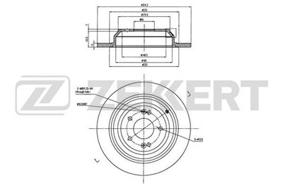 Диск тормозной задний Zekkert BS6183