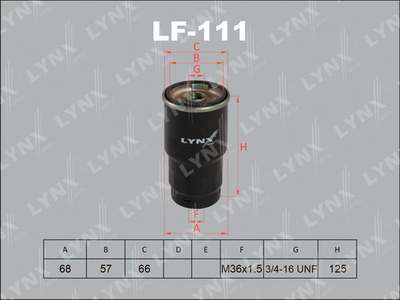 Фильтр топливный LYNXauto LF111
