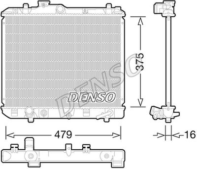 Радиатор охлаждения двигателя DENSO DRM47028