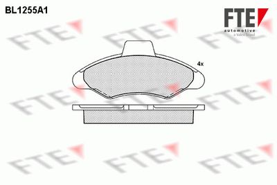 Колодки тормозные дисковые передние комплект BAPCO BP0286