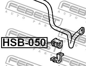 Втулка стабилизатора переднего FEBEST HSB050