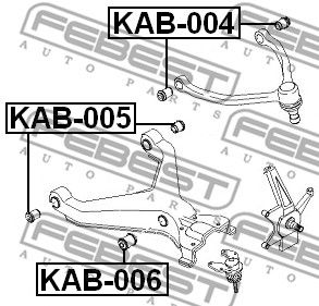 Сайлентблок нижнего переднего рычага FEBEST KAB005