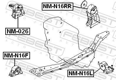 Опора двигателя правая METACO 4716007R