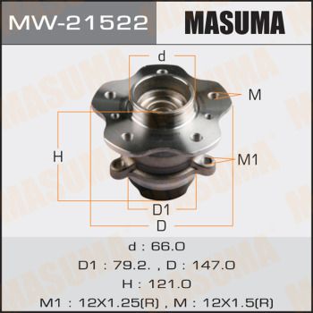 Ступица колеса с интегрированным подшипником Masuma MW21522