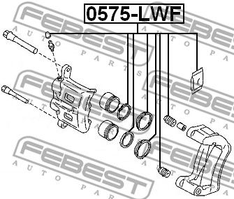 Ремкомплект суппорта тормозного переднего FEBEST 0575LWF