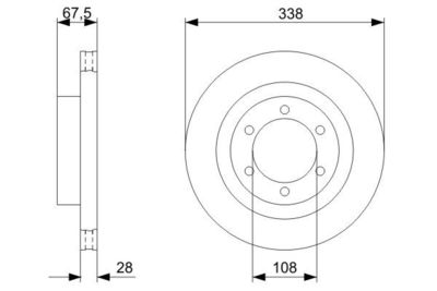 Диск тормозной передний BOSCH 0986479304