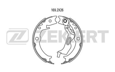 Колодки тормозные барабанные задние Zekkert BK4051