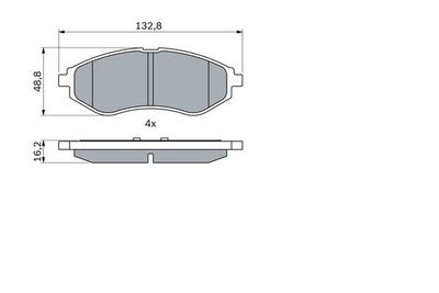 Колодки тормозные дисковые передние BOSCH 0986424818