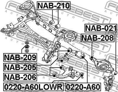 Опора шаровая FEBEST 0220A60