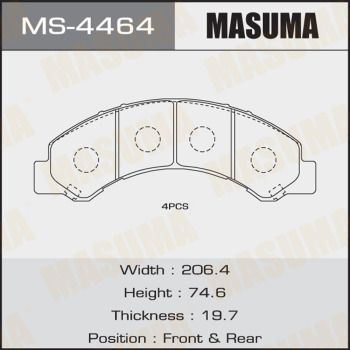 Колодки тормозные дисковые Masuma MS4464