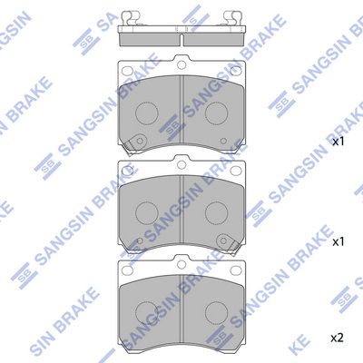 Колодки тормозные дисковые SANGSIN SP1216