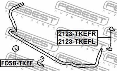 Втулка стабилизатора переднего FEBEST FDSBTKEF