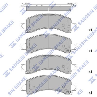 Колодки тормозные дисковые SANGSIN SP1558