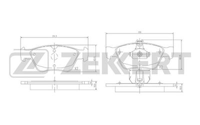 Колодки тормозные дисковые передние Zekkert BS2833