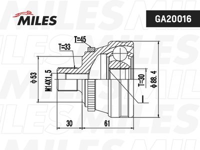 ШРУС наружный Miles GA20016