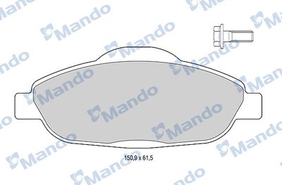 Колодки тормозные дисковые передние Mando MBF015237