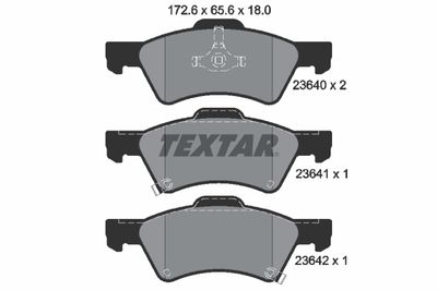 Колодки тормозные дисковые передние TEXTAR 2364001