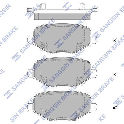 Колодки тормозные дисковые SANGSIN SP4079