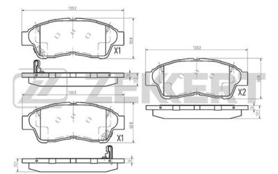 Колодки тормозные дисковые передние Zekkert BS2802