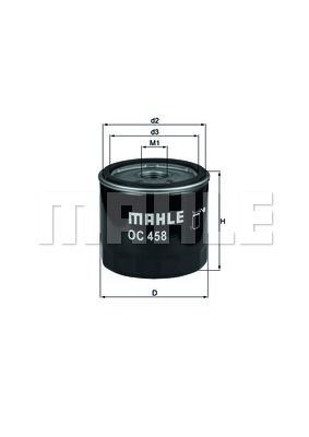 Фильтр масляный MAHLE OC458