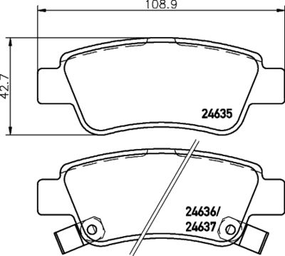 Колодки тормозные дисковые задние Nisshinbo NP8014