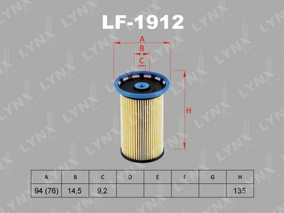 Фильтр топливный LYNXauto LF1912