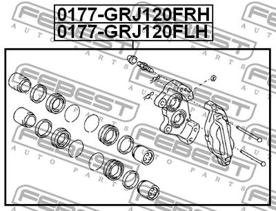 Суппорт тормозной передний правый FEBEST 0177GRJ120FRH