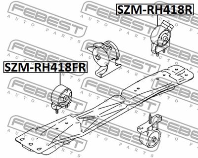 Подушка двигателя задняя FEBEST SZMRH418R