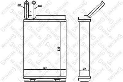 Радиатор отопителя STELLOX 1035129SX