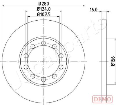 Диск тормозной JAPANPARTS DP0314C