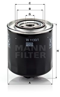 Фильтр масляный MANN-FILTER W11301