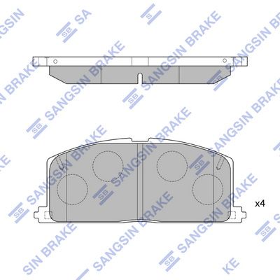 Колодки тормозные передние SANGSIN SP1105