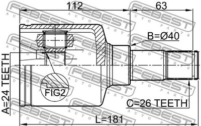 ШРУС внутренний левый FEBEST 2111TC7LH